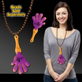 Purple & Yellow Hand Clapper w/ Attached J Hook